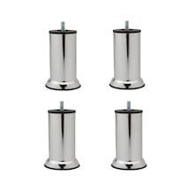 Mobilya Kanepe Baza Koltuk Çekyat Yükseltme Ayağı Kalın Diş M10 Krom Metal 10 Cm 4 Adet Krom Metal