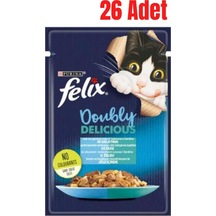Felix Çifte Lezzet Somonlu Ve Sardalyalı Yetişkin Kedi Konservesi 85 Gr X 26 Adet