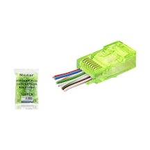 Nodar Nd2409 Cat6 Ez Rj45 Konnektör 100 Adet Plastik Kutu - Yeşil