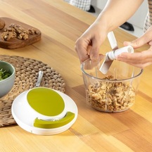 Ayrex Orret Home 700 Ml 3 Bıçaklı İpli Rondo Çekmeli Doğrayıcı, Hızlı Ve Pratik Sebze Doğrama, Paslanmaz
