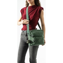 571 Collections Ultra Hafif, Çok Cepli , Çok Bölmeli Çapraz Askılı Postacı Çanta Spor, Seyahat, Gündelik Yeşil Model: 571-6u