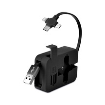 Cep Tipi Telefon Tutuculu Makaralı Uzayıp Kısalabilen 3&amp Apos Ü 1 Arada Usb Şarj Kablosu Go53/05254