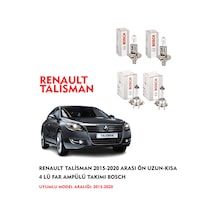 RENAULT TALİSMAN 2015-2020 ARASI ÖN UZUN-KISA 4 LÜ FAR AMPÜLÜ TAKIMI BOSCH