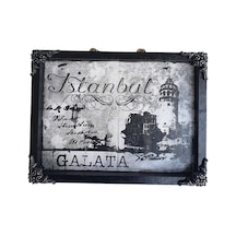 Istanbul Görselli Ahşap Duvar Panosu,