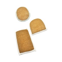 Doğal Jüt İp 3'lü Banyo Lifi Hamam Kese Seti Yüz + Vücud + Sırt - Set8