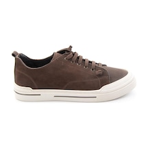 Bambi Kahve Hakiki Deri Erkek Sneaker E01585773401