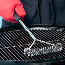 Bakgelal Paslanmaz Çelik Izgara Temizleme Fırçası, Barbekü & Mangal Tel Izgara Temizleyici Fırça, Bbq Sonrası Kolay Temizlik İçin Tel Izgara Temizlik Fırçası - Bgaizgara001