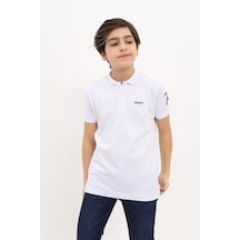 Toontoy Kids Toontoy Erkek Çocuk Nakışlı Tişört Beyaz