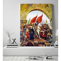 Bk Home İstanbul'un Fethi Fatih Sultan Mehmet Tasarımlı Kanvas Tablo 50x70cm-1