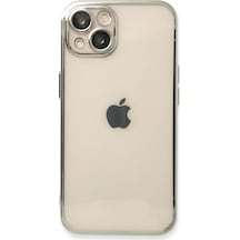 Apple, Uyumlu iPhone 14 Kılıf Razer Lensli Silikon - Gümüş