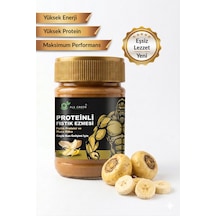 Proteinli Fıstık Ezmesi Muz Fıstık Proteini, Maca Kökü Tozu İle 325 Gr