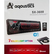 Aqoutics Sx 3600 Bt 7 Renk Bluetooth Özellikli Oto Teyp Aqoutics Sx 3600 Bt 7 Renk Bluetooth Özellikli Oto Teyp