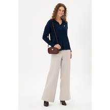 U.S. Polo Assn.  Kadın Taş Loose Fit Triko Pantolon 50293068-VR049
