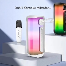 Pluse 5 Mikrofonlu Rgb Kablosuz Hoparlör - Beyaz