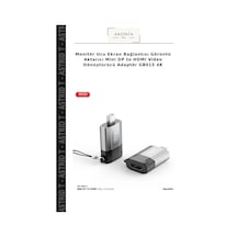 Monitör Ucu Ekran Bağlantısı Görüntü Aktarıcı Mini Dp To Hdmı Video Dönüştürücü Adaptör Gb015 4k