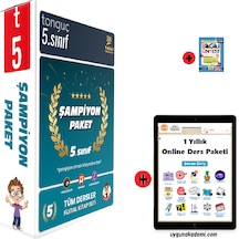 Tonguç Akademi 5. Sınıf Şampiyon Seti En Son Baskı Yeni + Sadık Uygun Yayınları Matematik Soru Bankası + 1 Yıllık Online Ders Paketi
