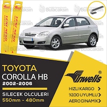 Toyota Corolla Uyumlu Hb Muz Silecek Takımı 2002-2006 İnwells