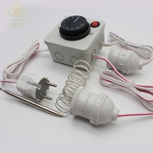 Termostat Kontrollü Düğmeli Yanan 1 Lamba 1 Sarkan Duyu Çıkışlı