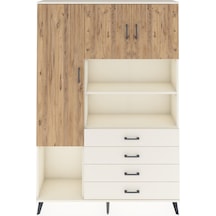 Arges Dolap 7 Raflı 4 Çekmeceli 3 Kapaklı 132x30x195 Aytaşı-ç... Aytaşı