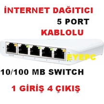 Port İnternet Hub Hup Çoğaltıcı Dağıtıcı Çoklama Ethernet Siviç