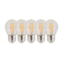 Rustik G45 Dekoratif Led Ampul 4w E27 5 Adet Beyaz Işık