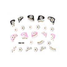 Limmy Tırnak Süsleme Sticker Nail Art Ym-134 - 6x5 Cm - Sıralı Papatya