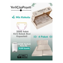 Missidea Korbell 15/16l Uyumlu Yerli Bebek Bezi Çöp Poşeti 3'lü