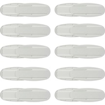 Beyaz Oval Abssocket Tutucu, 10 Adet, 10kg Taşıma Kapasitesi, Deliksiz Otomatik Tutma, Router/şarj Cihazı Sabitleyici
