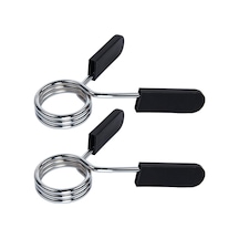 Skycity 2 Adet Olimpik Yaylı Çelik Ağırlık Tutucu, 50mm Çaplı, 5.5mm Tel Kalınlığı, 3 Sarımsı, Kauçuk Kapaklı, Barbell Klips Seti
