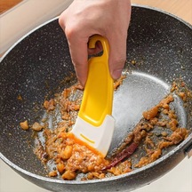 Yağ - Leke Kazıyıcı Mini Silikon Spatula Plastik Saplı Plastik Sarı Diğer