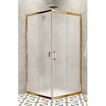 Durul Duşakabin Kare Altın Profil Buzlu 5mm H:190 Altın