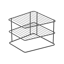 Teknotel Dolap Içi Düzenleyici Mutfak Rafı Metal Mat Siyah Kb091