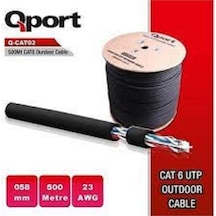 Q-cato2 23awg 500m Makaralı Outdoor Siyah Kablo