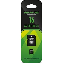 Powerway 16 GB MicroSDHC Hafıza Kartı + Adaptör