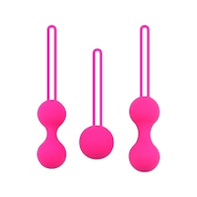 3 Farklı Ağırlıkta Ve Boyutta Medikal Silikon Kegel Topları Vajina Sıkılaştırıcı Set Gizli Kargo