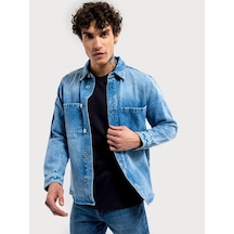 LOFT Regular Fit Erkek Gömlek U.kol Lf2036130 Q1.v1 Denim