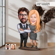 Bk Gift Kişiye Özel Sevgililer Karikatürlü Büyük Boy Ahşap Biblo-100, Arkadaşa Hediye , Sevgiliye Hediye, Kişiye Özel Biblolar Kobitmeyen137601 Bk Gif