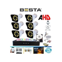 6 Kameralı 5mp Lens 1080p Warm Led Gece Renkli 1 Tb Hdd Dahil Güvenlik Seti