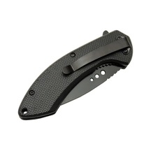 4215 Kırmızı Kamp Çakı 20cm- Yarı Otomatik, Kemerlikli, Oluklu