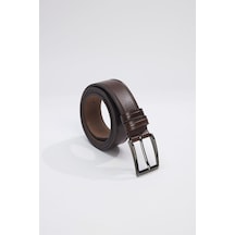 Tudors Erkek %100 Hakiki Deri 3,5 Cm Klasik Taba Kemer -31574-taba