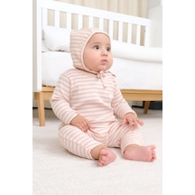 Organik Pamuklu Kaşkorse Modal Pembe Bebek Takımı Pembe