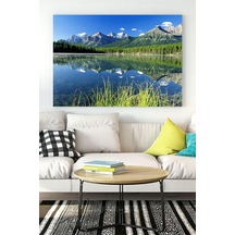 Tr Dağ Ve Göl Manzara Kanvas Tablo 50 X 70