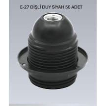 E-27 Dişli Duy Siyah 50 Adet