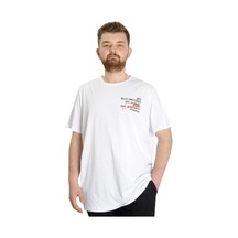 Mode Xl Büyük Beden Erkek T-Shirt Culture 23146 Beyaz 001