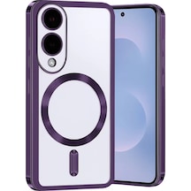 Newface Samsung Galaxy S25 Edge Kross Magneticsafe Kapak - Mor