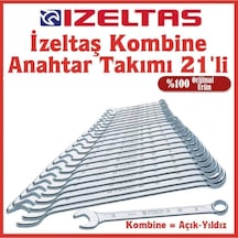 Tr İzeltaş 21'li Kombine Anahtar Takımı, 6-32mm, Düz-yıldız
