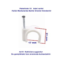 Beton Çivili Kablo Tutturma Kroşe No:7 10 Lu Paket