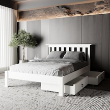 Shark New 2 Çekmeceli Mdf Karyola Kolay Kurulum-942 150x200