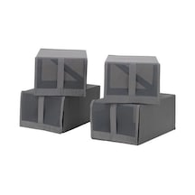 Ikea Skubb 4 Parça Ayakkabı Saklama Kutusu 22 X 34 X 16 Cm Koyu Gri