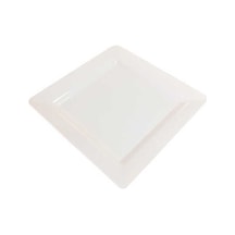 Plastik Kare Tabak Beyaz 18 Cm - 10 Adet